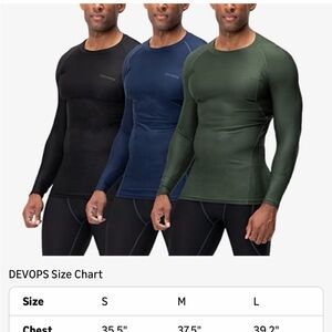 DEVOPS Men's Compression Shirts Set (black and green)